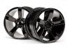 HPI Bullet Spoked Wheels Black Chrome (2)