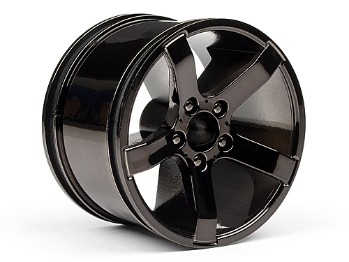 HPI Bullet Spoked Wheels Black Chrome (2)