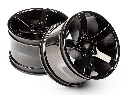 HPI Bullet Spoked Wheels Black Chrome (2)