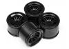 HPI FT01 Wheel Set (Black/Front 2Pcs/Rear 2Pcs)