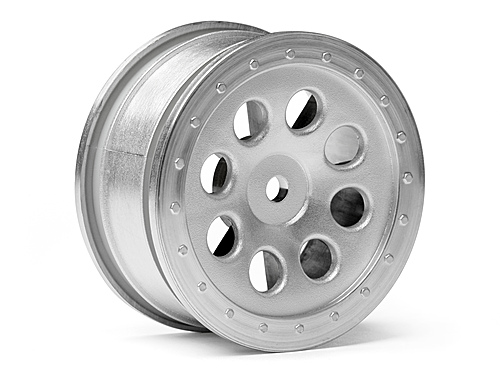 HPI ST-8 Matte Chrome Wheels - 0mm Offset - 1 Pair