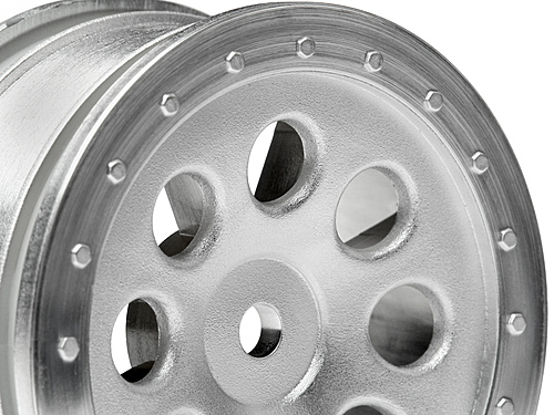 HPI ST-8 Matte Chrome Wheels - 0mm Offset - 1 Pair