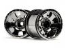 HPI Savage XS Warlock Wheels - Black Chrome - 2.2in - 1 Pair
