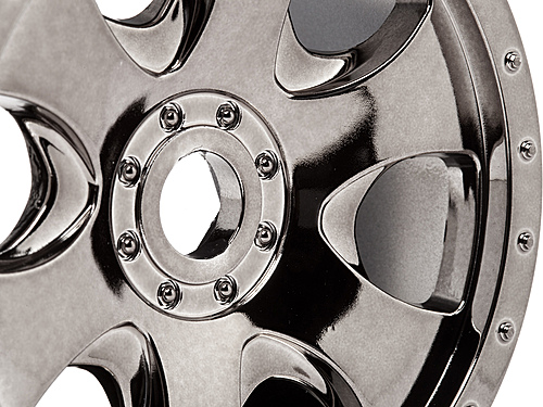 HPI Warlock Savage 17mm Hex Wheels - Black Chrome