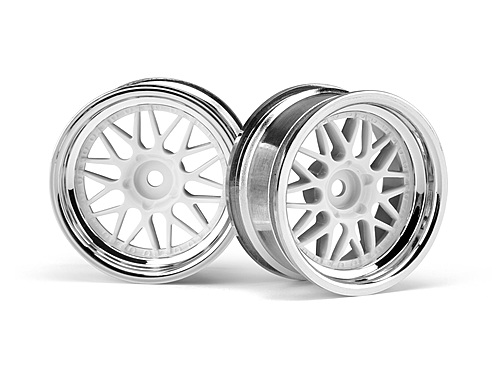 HPI HRE C90 26mm Wheels - Chrome/White - 6mm Offset (1 Pair)
