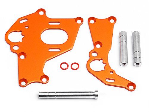 HPI Motor Mount Set (Left/Right/Orange)