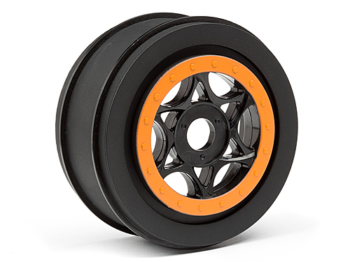 HPI Apache AH-64 Wheels - Black/Orange (42x83mm/2pcs)