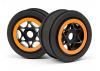 HPI Apache AH-64 Wheels - Black/Orange (42x83mm/2pcs)