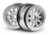 HPI Tr-10 Glue-Lock Wheel Matte Chrome (120X60mm/2Pcs)