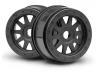 HPI Tr-10 Glue-Lock Wheel Gunmetal (120X60mm/2Pcs)