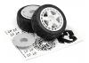 HPI WR8 Gymkhana Tyres Assembled on Fifteen52 TurboMac White Wheels - 1 Pair