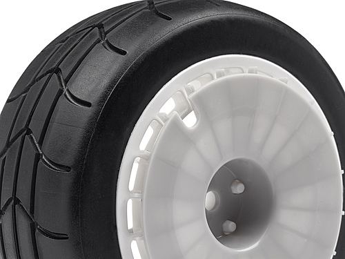 HPI WR8 Gymkhana Tyres Assembled on Fifteen52 TurboMac White Wheels - 1 Pair