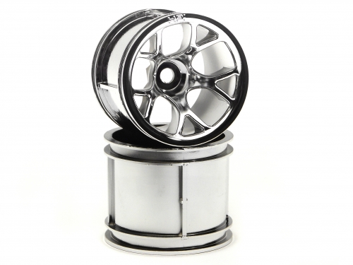 MT Mesh Wheel (Chrome) - Fits HPI Nitro MT - pair