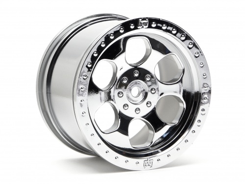 HPI 6 Spoke Wheel - Chrome - 83x56mm - 14mm Hex - (pair)