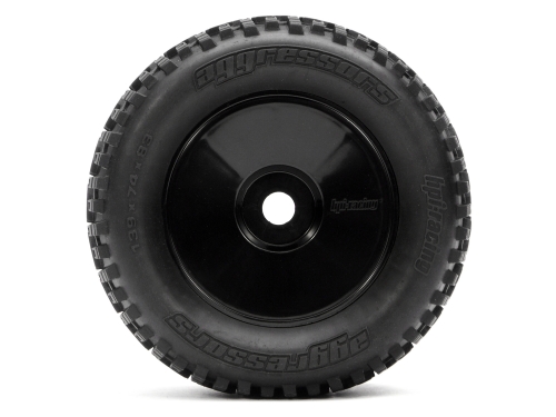 Dish Wheel Black 88X56mm/2Pcs 17mm Hex Savage / Hellfire - 2 Pcs