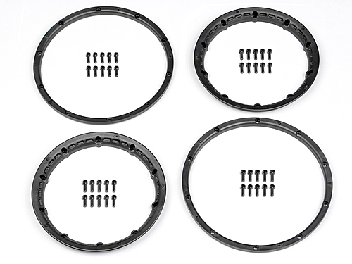 Heavy Duty Wheel Bead Lock Rings for HPI Baja 5B - Gun Metal (1 Pair - fits 2 Wheels)