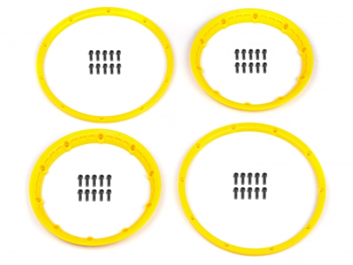 Heavy Duty Wheel Bead Lock Rings for HPI Baja 5B - Yellow (1 Pair - fits 2 Wheels)