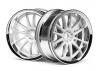 Work XSA 03C Touring Car Wheel 26mm Chrome/White (3mm Offset 2 Pcs)