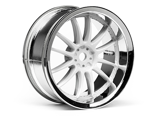 Work XSA 03C Touring Car Wheel 26mm Chrome/White (3mm Offset 2 Pcs)