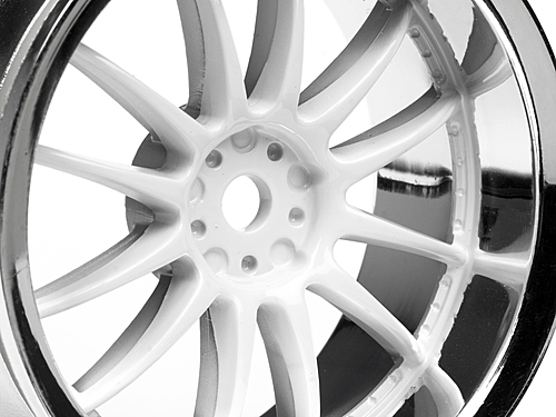 Work XSA 03C Touring Car Wheel 26mm Chrome/White (3mm Offset 2 Pcs)