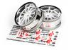 Work XSA 03C Touring Car Wheel 26mm Chrome/White (3mm Offset 2 Pcs)