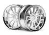 Work XSA 03C Touring Car Wheel 26mm Chrome/White (6mm Offset 2 Pcs)