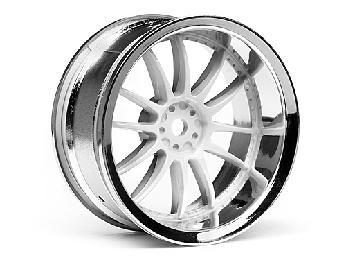 Work XSA 03C Touring Car Wheel 26mm Chrome/White (6mm Offset 2 Pcs)