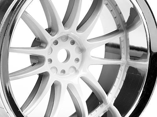 Work XSA 03C Touring Car Wheel 26mm Chrome/White (6mm Offset 2 Pcs)