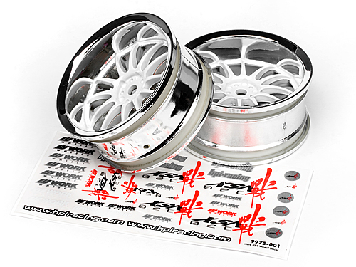 Work XSA 03C Touring Car Wheel 26mm Chrome/White (6mm Offset 2 Pcs)