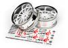 Work XSA 03C Touring Car Wheel 26mm Chrome/White (6mm Offset 2 Pcs)