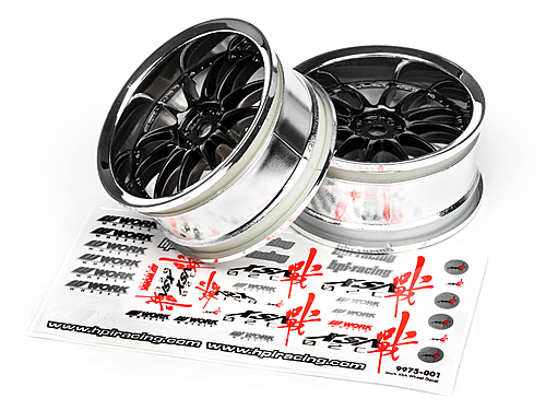 Work XSA 03C Touring Car Wheel 26mm Chrome/Black (3mm Offset 2 Pcs)