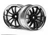 Work XSA 03C Touring Car Wheel 26mm Chrome/Black (3mm Offset 2 Pcs)