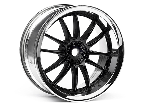 Work XSA 03C Touring Car Wheel 26mm Chrome/Black (3mm Offset 2 Pcs)