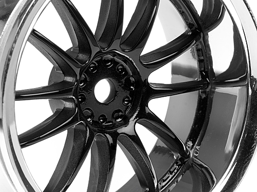 Work XSA 03C Touring Car Wheel 26mm Chrome/Black (6mm Offset 2 Pcs)