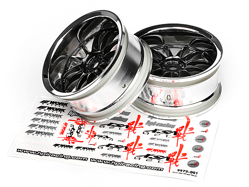 Work XSA 03C Touring Car Wheel 26mm Chrome/Black (6mm Offset 2 Pcs)