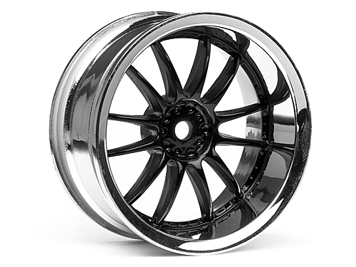 Work XSA 03C Touring Car Wheel 26mm Chrome/Black (6mm Offset 2 Pcs)