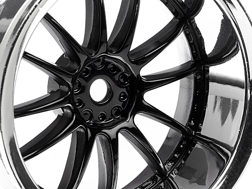 Work XSA 03C Touring Car Wheel 26mm Chrome/Black (9mm Offset 2 Pcs)