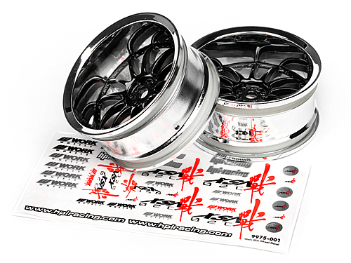 Work XSA 03C Touring Car Wheel 26mm Chrome/Black (9mm Offset 2 Pcs)