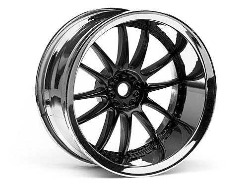 Work XSA 03C Touring Car Wheel 26mm Chrome/Black (9mm Offset 2 Pcs)