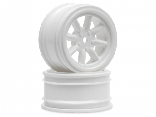 Vintage 8 Spoke Wheel 26mm White 0mm Offset