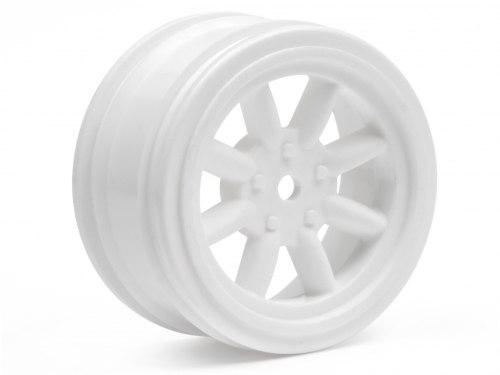 Vintage 8 Spoke Wheel 26mm White 0mm Offset