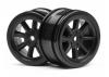 Vintage 8 Spoke Wheel 26mm Black 0mm Offset