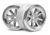 Vintage 8 Spoke Wheel 26mm Matt Chrome 0mm Offset