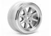 Vintage 8 Spoke Wheel 26mm Matt Chrome 0mm Offset