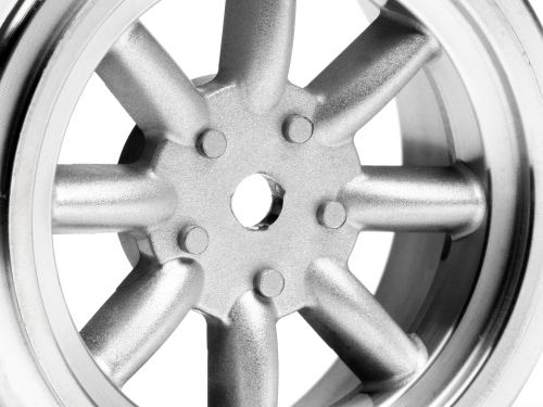 Vintage 8 Spoke Wheel 26mm Matt Chrome 0mm Offset
