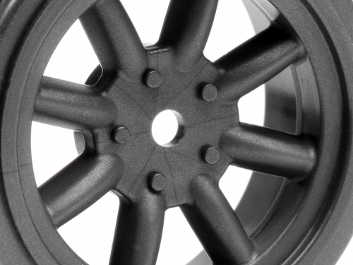 Vintage 8 Spoke Wheel 26mm Gunmetal 0mm Offset