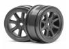 Vintage 8 Spoke Wheel 26mm Gunmetal 0mm Offset