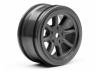 Vintage 8 Spoke Wheel 26mm Gunmetal 0mm Offset