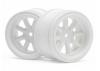 Vintage 8 Spoke Wheel 31mm White 6mm Offset