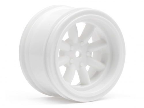 Vintage 8 Spoke Wheel 31mm White 6mm Offset